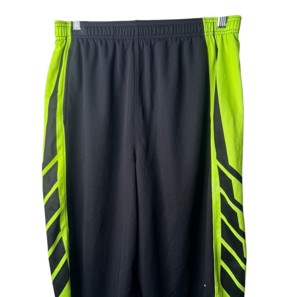 Youth Under Armour Black and Neon Green Athletic Shorts
